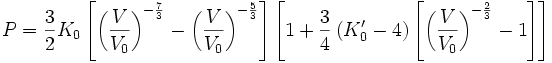 3rd order Birch-Murnaghan equation of state
